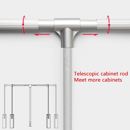 Tringle à vêtements rabattable de placard extensible pour suspendre les habits