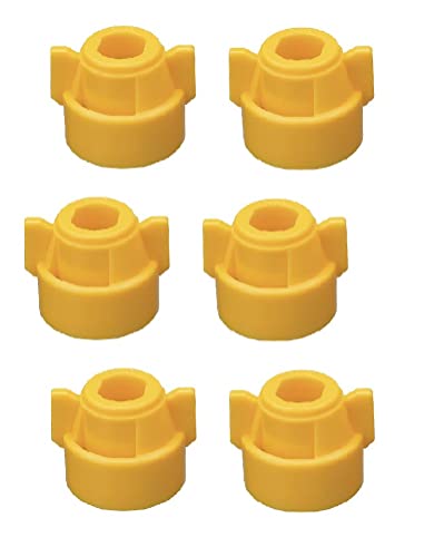 Pack of 6 - Quick TeeJet Yellow Nylon Cap for TJ60, AI, SJ3 & More Style Tips Farmer Bob's Parts CP114442A-6-CE