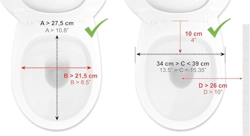 PEPE Mobility Toilettensitzerhöhung mit Armlehnen 10 cm Weiß, WC Sitzerhöhung mit Deckel für Senioren und Erwachsene, Toilettenaufsatz ohne Bohren, erhöhter Toilettensitz für klassische WCs