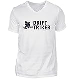 Diseño único: una camiseta de cuello en V genial para todos los trike Drifter para cumpleaños, que todo el tiempo solo pueden pensar en triciclo y triciclos. Si estás pensando en las palabras del triciclo adulto y Trike Drift, entonces este diseño es justo lo que necesitas