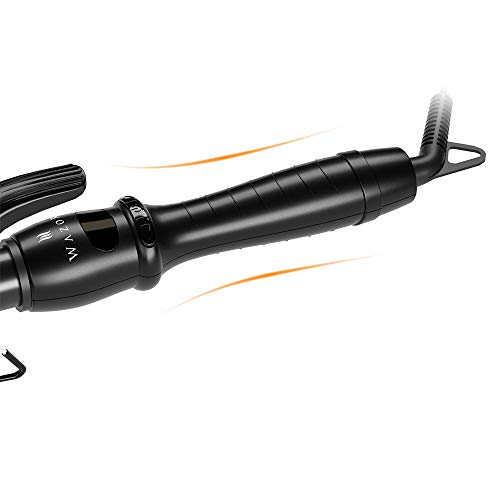 Professional 1-1/2" Tapered Curling Wand With Short Clamp, Ceramic Curling Iron For Long Lasting Curls Or Waves, Hair Curling Iron Wand With Adjustable Temp, Auto Shut-Off #TOP4