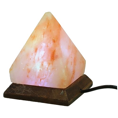 Amosfun Lampada Di Sale a Piramide Luminosa Da Tavolo, Piccola Lampada Da Notte Decorativa Per Casa, Atmosfera Calda Per Camera Da Letto, Ufficio e Yoga, Design Artistico Luce Led Multicolore