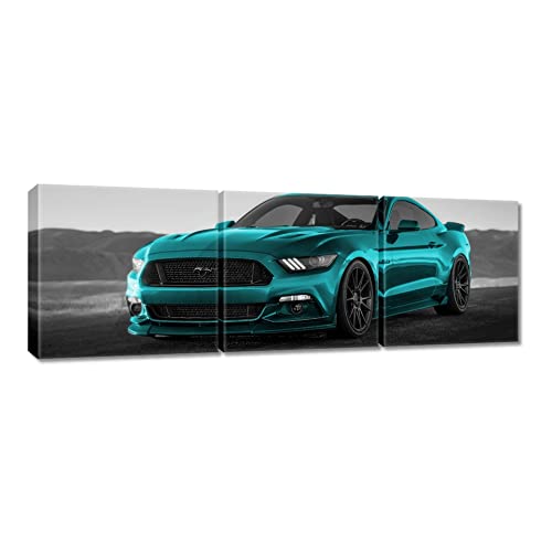 Tableau Ford Mustang USA finition toile de maître art mural exclusif 120x40