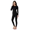 Thermajane Long Johns Thermal Underwear for Women Fleece Lined Base Layer Pajama Set Cold Weather