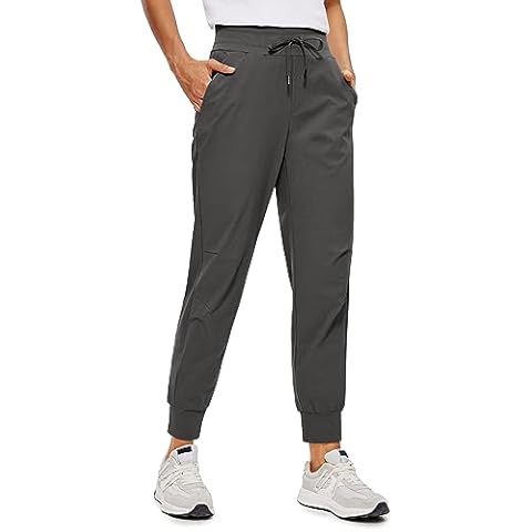 CRZ YOGA Women's Joggers Elastic Waistband Tracksuit Bottoms Cover
