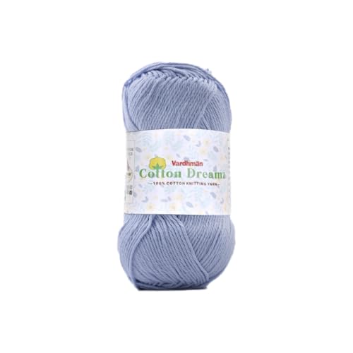 Image of Vardhman 100% Cotton Dreamz Light Weight Natural Thin Yarn | Pack-1 100g