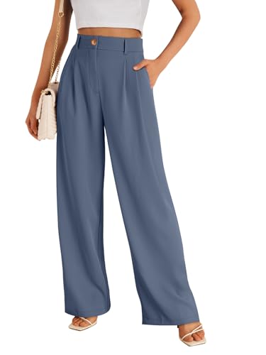 Image of LILLUSORY Womens Wide Leg Dress Work Flowy Pants Business Casual Outfits | 2026 Trousers, Dressy Slacks, High Waisted Palazzo, Professional Office Interview Clothes, Travel Wear