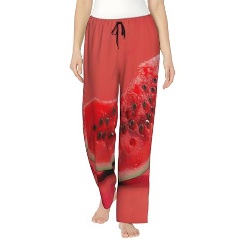 Pantalon de pyjama femme pastèque EdWal : bas de nuit respirant, vêtement loungewear doux S-3XL