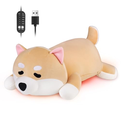 Image of Dog Heating Pad for Period Cramps Menstrual Pain Relief, Portable Electric Heat Pads USB Powered, Cute Stuff Shiba Inu Plush Stuffed Animals, Funny Gifts for Women Teen Girls Christmas Birthday Easter