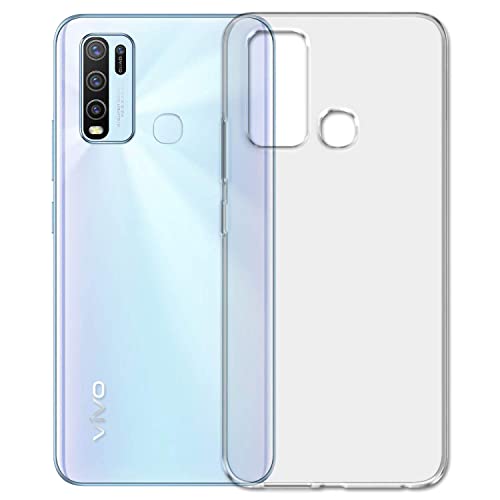 Image of COVERBLACK Rubber Back Cover for Vivo 1938 / Vivo Y30 / Y50 - Transparent