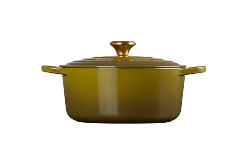 Image of Le Creuset Enameled Cast Iron Signature Round Dutch Oven, 5.5 qt., Olive