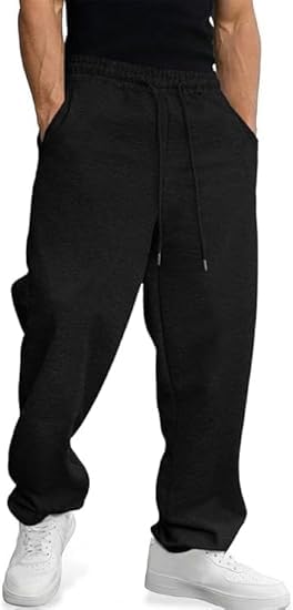 Men’s Cotton Blend Track Pants | Regular Fit Lounge & Gym Lower | Adjustable Drawstring Waist |-image-49