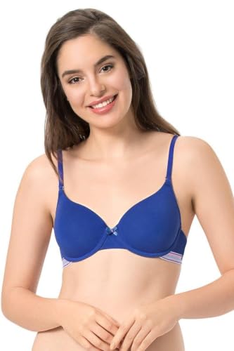 Image of Amante Every de Red Solid Underwired Lightly Padded Everyday Bra