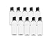 ljdeals 2 oz Clear Plastic Empty Bottles with Black Disc Top Caps, Refillable Containers for Shampoo, Lotions, Cream and more Pack of 10, BPA Free, Made in USA