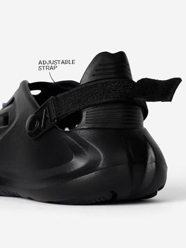 Image of The Souled Store Hydros: Men Clogs | Lightweight EVA Slip-on Sandals for Men with Adjustable Velcro Strap, Removable Laces & Detachable Naruto Silicone Charms