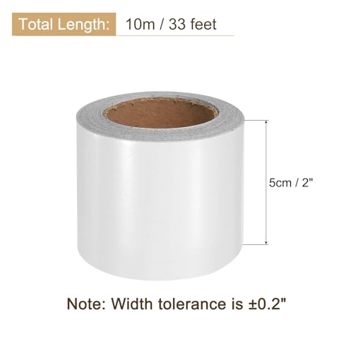 Image of uxcell Wood Grain Tape, 2 inch x33 Ft Self Adhesive Wood Grain Repair Patch for Baseboards, Doors, Floor Repair, Furniture Home Decor Pearl White