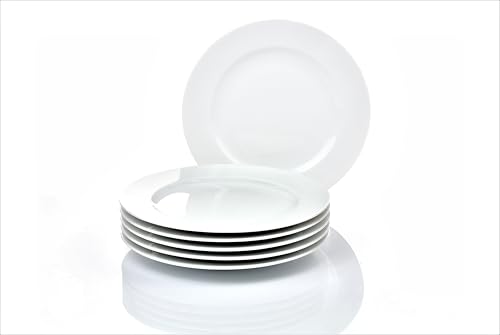 Retsch Arzberg Heike Weiss Frühstücksteller Kuchenteller 21cm, Set 6-teilig/Porzellan/uni weiss, rund