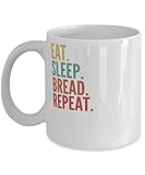 Bread Crypto, Eat Sleep Bread Repeat Mug 11oz, white
