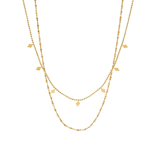 Collier double couche de perles à paillettes idéal pour illuminer vos tenues