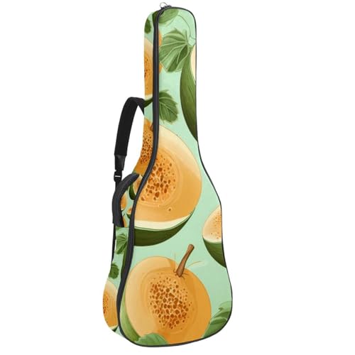 Étui guitare acoustique vert pour le transport en ville et répétitions