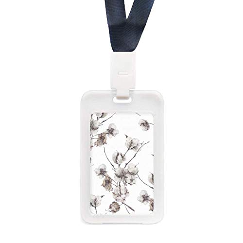 Porte-carte transparent dessin de fleurs blanches pour vos sorties légères