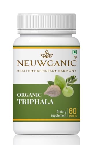 Image of Organic Triphala Tablets - 600 mg 60 Tablets - Improves Digestion - Improves Bowel Wellness - Supports Detoxification - Maintains Healthy Gut