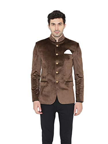 WINTAGE Men's Velvet Grandad Nehru Blazer Coat Jacket