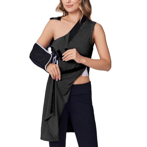 ☆☆雪☆☆Deuxieme dignity sleeveless SIENNA SHAPE one shoulder top - Dark Grey