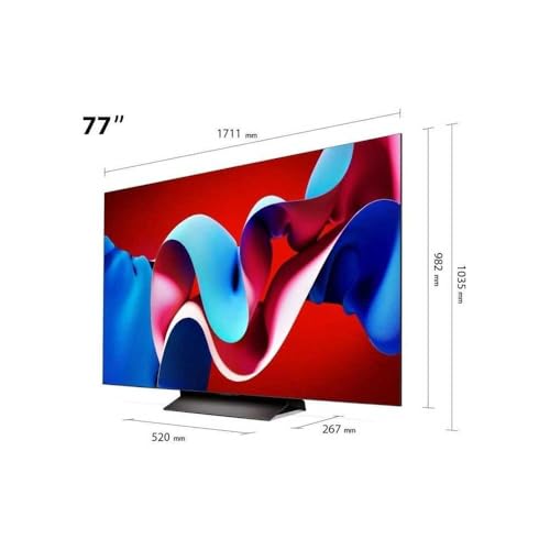 LG 77C4 TV OLED 77 195 cm 4K UHD 3840x2160 a9 AI Processor 4K Gen 7 HDR Smart TV 4xHDMI 2.1 WiFi - vue 7