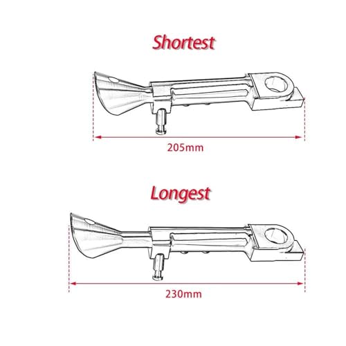 Béquille latérale réglable moto custom VMax 1985-2007 support stable