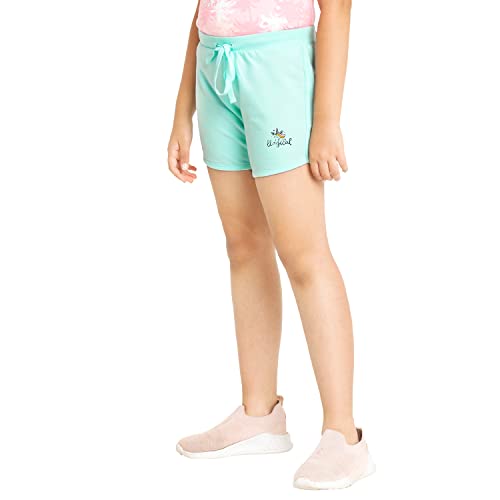 Image of Real Basics Premium Cotton Shorts for Girls - Regular Fit Printed Girl Shorts (Pack of 4)