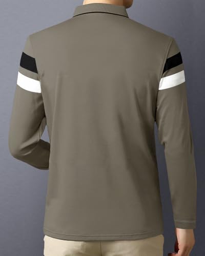Image of Noble Monk Men's Polycotton Regular Fit Full Sleeves Polo T-Shirt