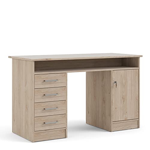 Furniture To Go | Function, Jackson Hickory Oak, Plus Desk 4 Drawer 1 Door