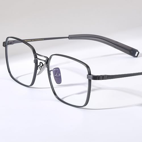 Image of FONEX Pure Titanium Glasses Frame Men Square Eyeglasses Optical Eyewear F8827