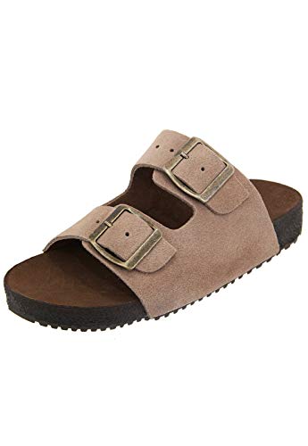 BIRKEN EM COURO SANDIEE CAMURÇA AREIA