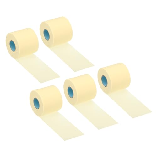 Image of PATIKIL 2.4 inch x49.2ft Pipe Wrapping Tape, 5 Pack PVC Duct Tape Pipes Insulation Air Conditioner Tube Wrap Waterproof Non Adhesive for HVAC Electrical Beige