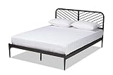 Baxton Studio Dora Industrial Black Finished Metal Full Size Platform Bed