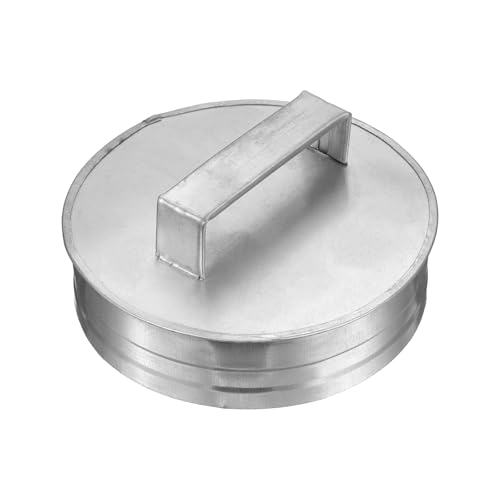 PATIKIL Tapa De Tee Metálica De 6 Pulgadas Con Asa Tapa De Extremo De Conducto De Acero Galvanizado Cubierta De Ventilación Seca Tapón De Tee Para Sellado De Conductos Para Sistemas
