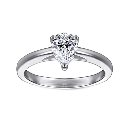 Bague argent poire 5x7mm en solitaire étincelant pour sublimer votre style quotidien