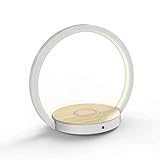 LED Plegable Lámpara De Mesa, Lámpara De Cabecera Telefono Movil Inalámbrico Recargable Multifuncional Lámpara De Noche Decorativa Por Dormitorio-13.8X22X19cm