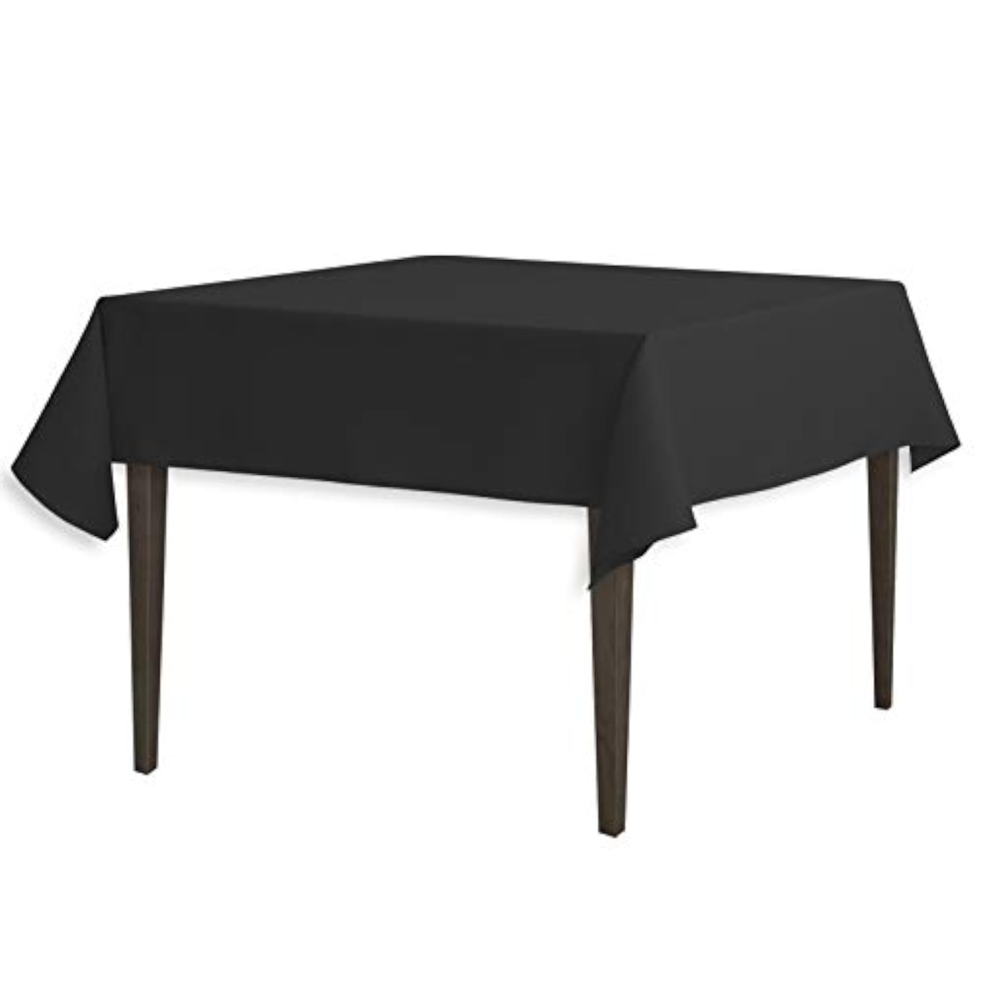 54-Inch Square Polyester Tablecloth Black