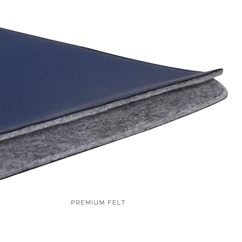 Image of Comfyable Laptop Sleeve 14 Inch Precisely Compatible with MacBook Pro 14-inch M4 M3 M2 Pro /Max 2023 & Old Versioned 13 Inch MacBook Pro /MacBook Air, Faux Leather Cover Case, 13 in 14 in, Midnight Blue