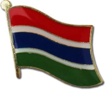Gambia Flag Die-struck Metal Single Lapel Pin with Butterfly Clasp Closure - Image 2