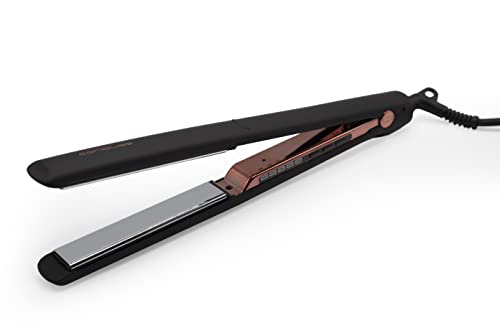 Corioliss C3 | Plancha de pelo para mujeres | Tecnología y placas de titanio para cabello fino | Plancha profesional con control de temperatura (Black Copper Soft Touch) Cover