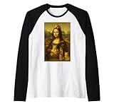 Mona Lisa Kätzchen, klassisches Gemälde, lustige Katzenkunst Raglan