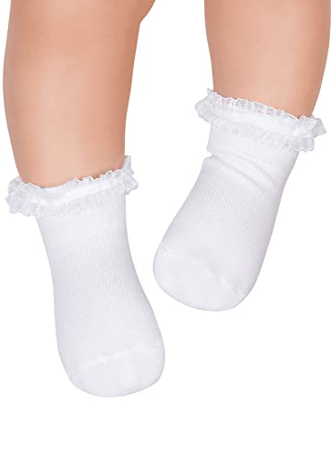 Meia Festa Baby Puket, Feminino, Branco, 23 a 27