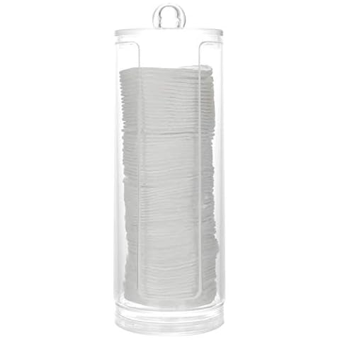 BBDOU Cosmetic Cotton Pad Holder, Makeup Cotton Rounds Holder Makeup Removers, Acrylic Cosmetic Cotton Pad Organizer Container Dispenser Storage Display Rack Cover