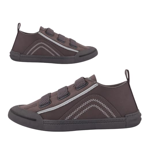 Image of Men's Black Canvas Sneakers - Stylish Casual Shoes with Non Tie Elastic Laces | 7mm Memory Foam & EVA Insole | Lightweight & Comfortable Everyday Footwear (Sizes 6-10)