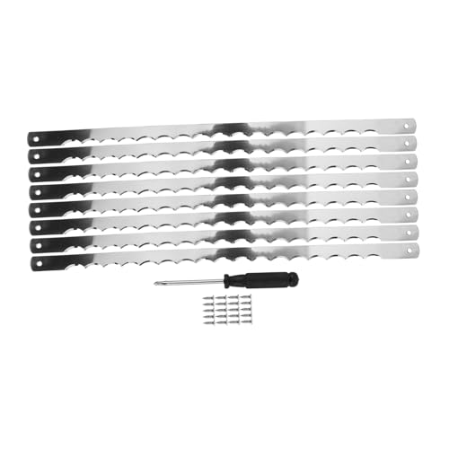 STOBAZA 1 Set Bread Bow Knife Blades Stainless Steel Replacement Blade With Screwdriver Screws Cake Cutter Serrated Bread Bow Blade Bread Slicer