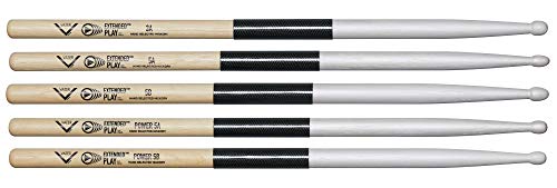 Vater 5B Extended Play Hickory Wood Tip Drum Sticks, Pair #TOP1